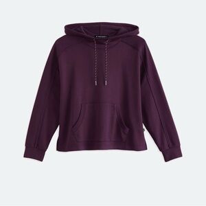 Fleece French Terry Hoodie With Satin Piping
